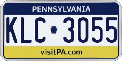PA license plate KLC3055
