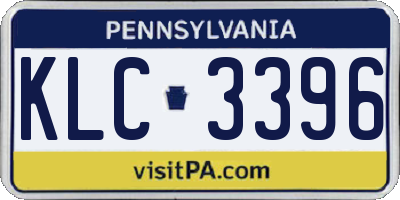 PA license plate KLC3396
