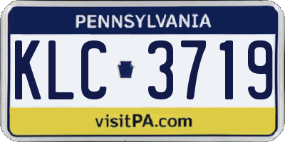 PA license plate KLC3719