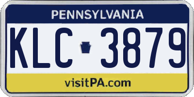 PA license plate KLC3879