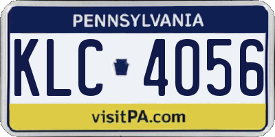 PA license plate KLC4056