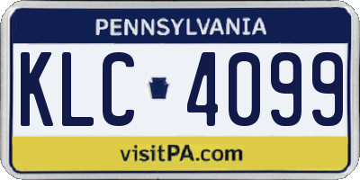 PA license plate KLC4099