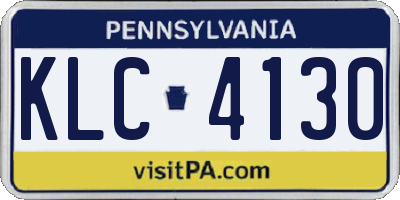 PA license plate KLC4130