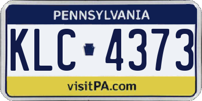 PA license plate KLC4373