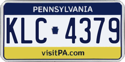PA license plate KLC4379