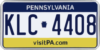 PA license plate KLC4408