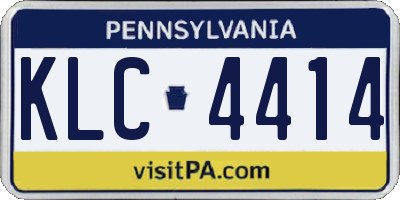 PA license plate KLC4414