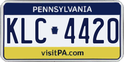 PA license plate KLC4420