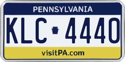 PA license plate KLC4440