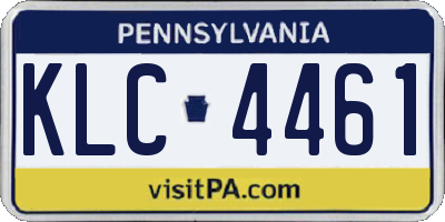PA license plate KLC4461