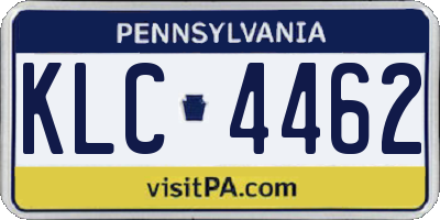 PA license plate KLC4462
