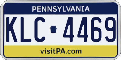 PA license plate KLC4469