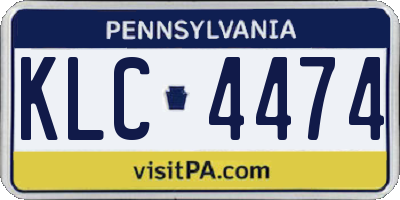 PA license plate KLC4474