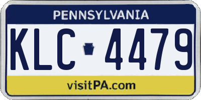 PA license plate KLC4479