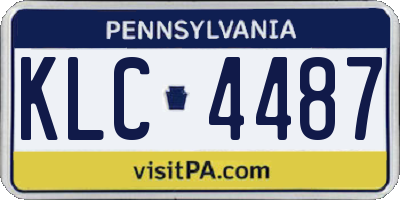 PA license plate KLC4487