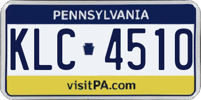 PA license plate KLC4510