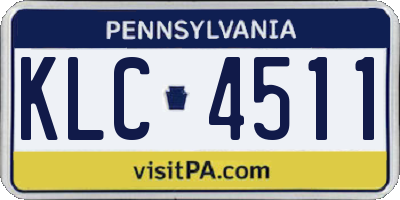 PA license plate KLC4511