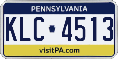 PA license plate KLC4513