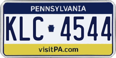 PA license plate KLC4544