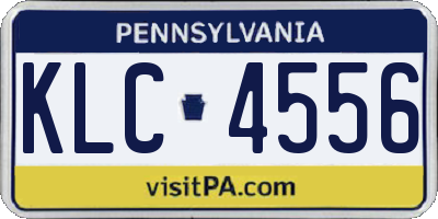 PA license plate KLC4556
