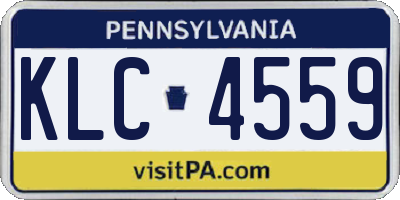 PA license plate KLC4559
