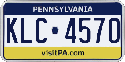 PA license plate KLC4570