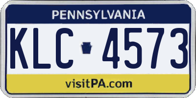 PA license plate KLC4573