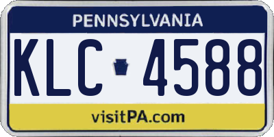 PA license plate KLC4588