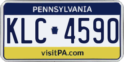 PA license plate KLC4590