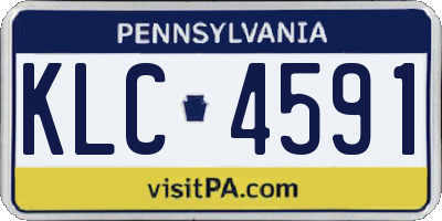 PA license plate KLC4591