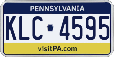 PA license plate KLC4595