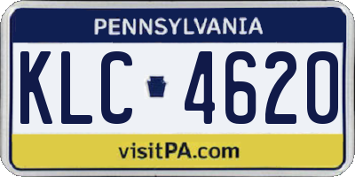 PA license plate KLC4620