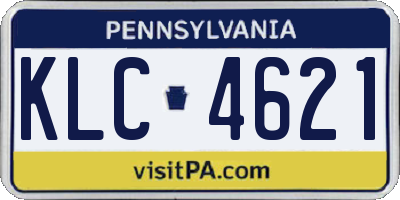 PA license plate KLC4621