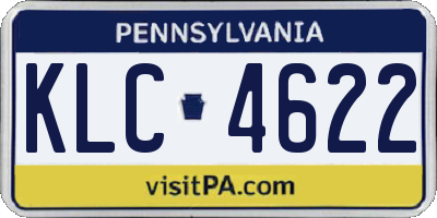 PA license plate KLC4622