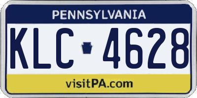 PA license plate KLC4628
