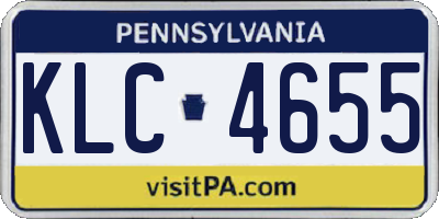PA license plate KLC4655