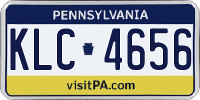 PA license plate KLC4656