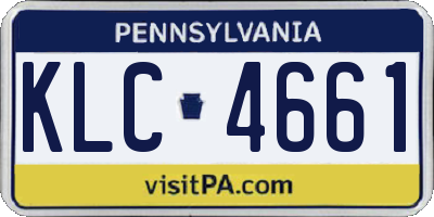 PA license plate KLC4661