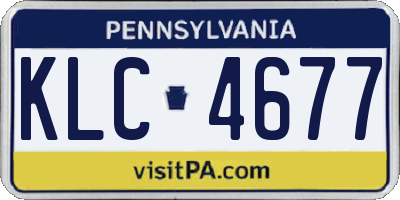 PA license plate KLC4677