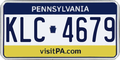 PA license plate KLC4679