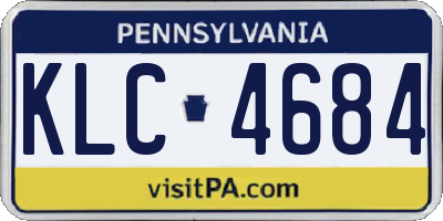 PA license plate KLC4684