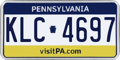 PA license plate KLC4697