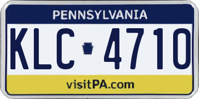 PA license plate KLC4710