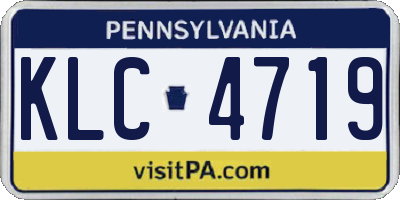 PA license plate KLC4719