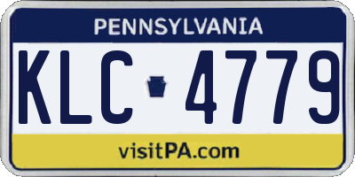 PA license plate KLC4779