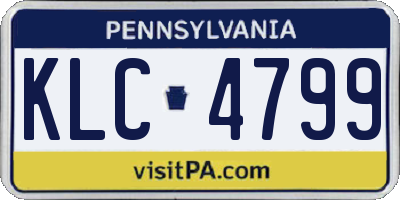 PA license plate KLC4799