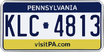 PA license plate KLC4813