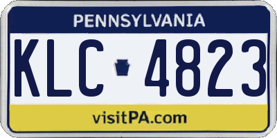 PA license plate KLC4823
