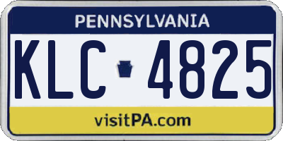 PA license plate KLC4825