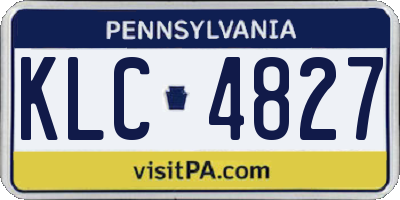PA license plate KLC4827